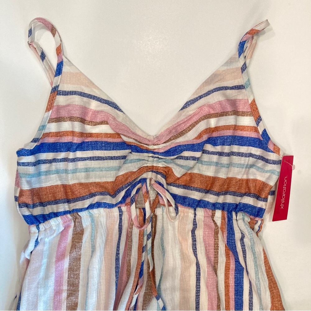 XHILARATION Cropped Swimsuit Cover Up Jumpsuit | L - Picture 6 of 14